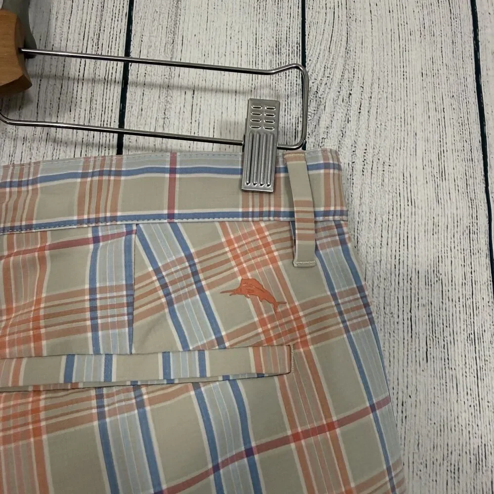 Tommy Bahama Men's W34 Multicolor Check Moisture Wicking Bermuda Shorts